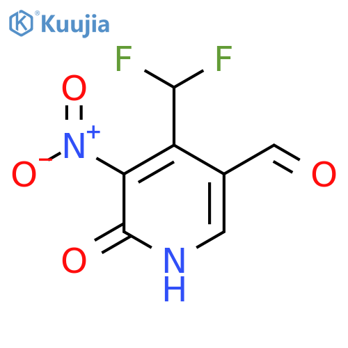 4-(Difluoromethyl)-2-hydroxy-3-nitropyridine-5-carboxaldehyde structure