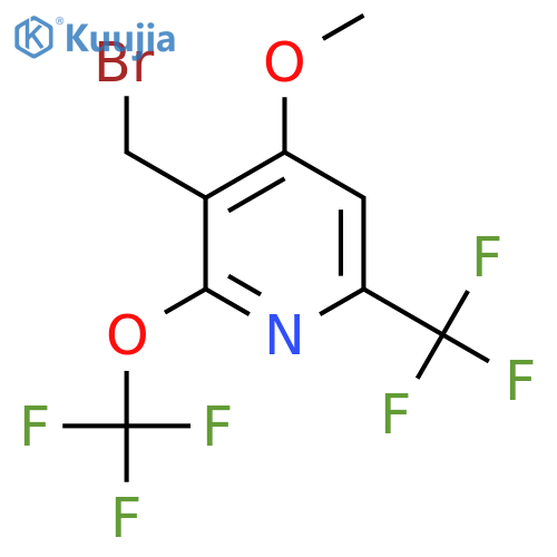 3-(Bromomethyl)-4-methoxy-2-(trifluoromethoxy)-6-(trifluoromethyl)pyridine structure