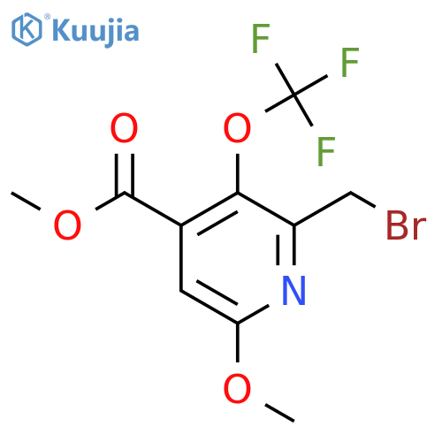 Methyl 2-(bromomethyl)-6-methoxy-3-(trifluoromethoxy)pyridine-4-carboxylate structure