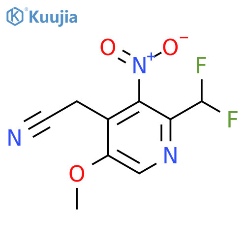 2-(Difluoromethyl)-5-methoxy-3-nitropyridine-4-acetonitrile structure