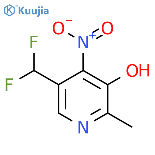 5-(Difluoromethyl)-3-hydroxy-2-methyl-4-nitropyridine structure