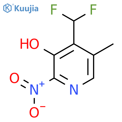 4-(Difluoromethyl)-3-hydroxy-5-methyl-2-nitropyridine structure