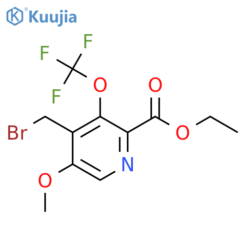 Ethyl 4-(bromomethyl)-5-methoxy-3-(trifluoromethoxy)pyridine-2-carboxylate structure