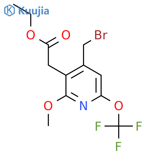 Ethyl 4-(bromomethyl)-2-methoxy-6-(trifluoromethoxy)pyridine-3-acetate structure