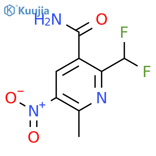 2-(Difluoromethyl)-6-methyl-5-nitropyridine-3-carboxamide structure