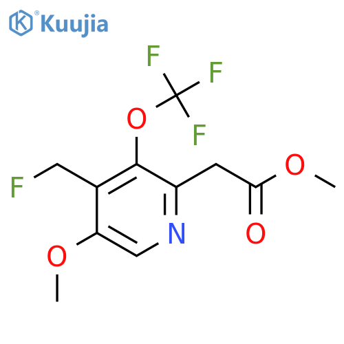 Methyl 4-(fluoromethyl)-5-methoxy-3-(trifluoromethoxy)pyridine-2-acetate structure
