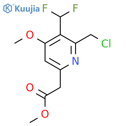 Methyl 2-(chloromethyl)-3-(difluoromethyl)-4-methoxypyridine-6-acetate structure