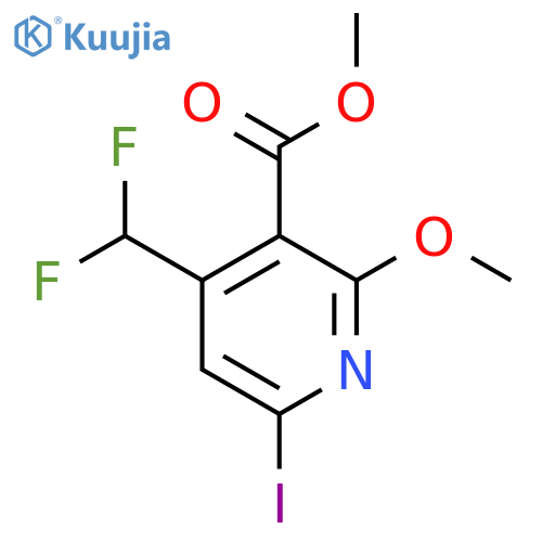 Methyl 4-(difluoromethyl)-6-iodo-2-methoxypyridine-3-carboxylate structure