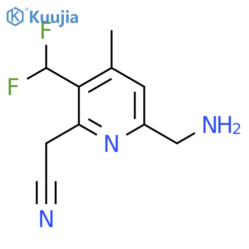 6-(Aminomethyl)-3-(difluoromethyl)-4-methylpyridine-2-acetonitrile structure