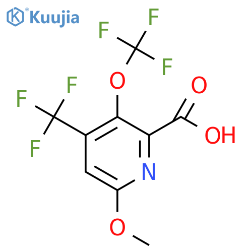 6-Methoxy-3-(trifluoromethoxy)-4-(trifluoromethyl)pyridine-2-carboxylic acid structure