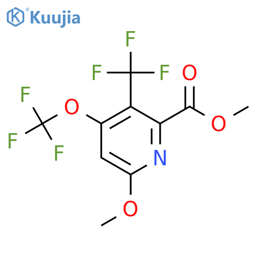 Methyl 6-methoxy-4-(trifluoromethoxy)-3-(trifluoromethyl)pyridine-2-carboxylate structure