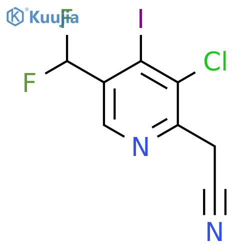 3-Chloro-5-(difluoromethyl)-4-iodopyridine-2-acetonitrile structure