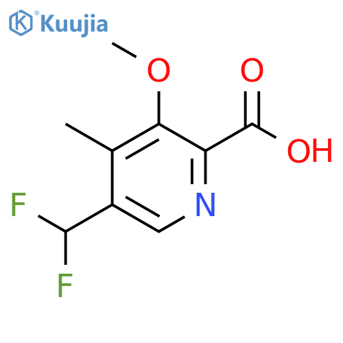5-(Difluoromethyl)-3-methoxy-4-methylpyridine-2-carboxylic acid structure