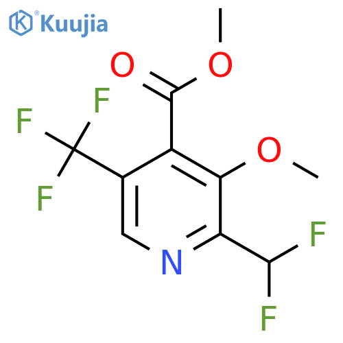 Methyl 2-(difluoromethyl)-3-methoxy-5-(trifluoromethyl)pyridine-4-carboxylate structure