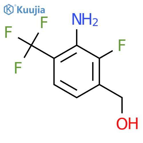 3-Amino-2-fluoro-4-(trifluoromethyl)benzyl alcohol structure