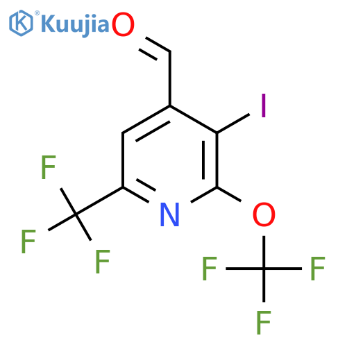 3-Iodo-2-(trifluoromethoxy)-6-(trifluoromethyl)pyridine-4-carboxaldehyde structure