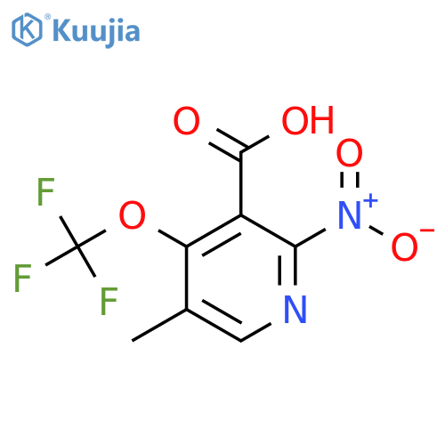 5-Methyl-2-nitro-4-(trifluoromethoxy)pyridine-3-carboxylic acid structure