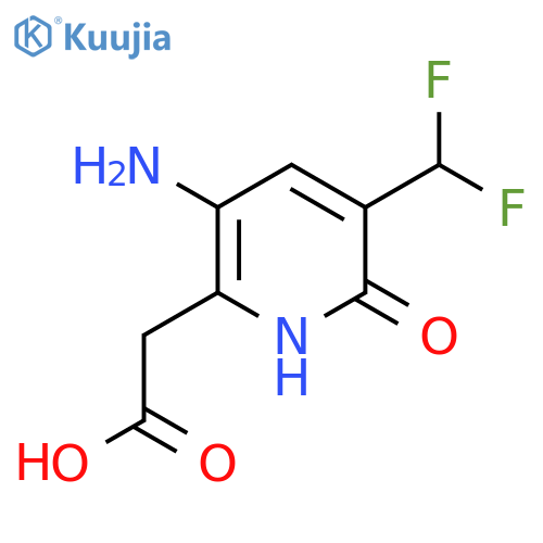 3-Amino-5-(difluoromethyl)-6-hydroxypyridine-2-acetic acid structure