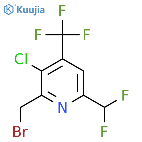 2-(Bromomethyl)-3-chloro-6-(difluoromethyl)-4-(trifluoromethyl)pyridine structure