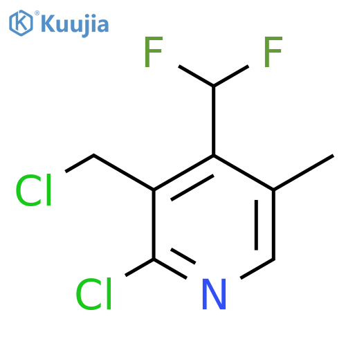2-Chloro-3-(chloromethyl)-4-(difluoromethyl)-5-methylpyridine structure