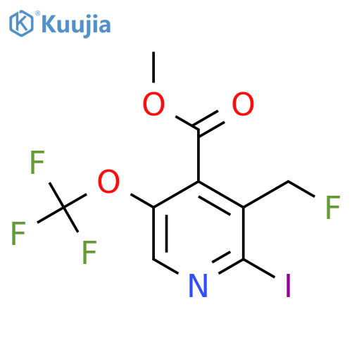 Methyl 3-(fluoromethyl)-2-iodo-5-(trifluoromethoxy)pyridine-4-carboxylate structure