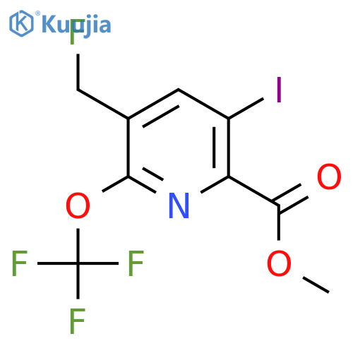 Methyl 3-(fluoromethyl)-5-iodo-2-(trifluoromethoxy)pyridine-6-carboxylate structure