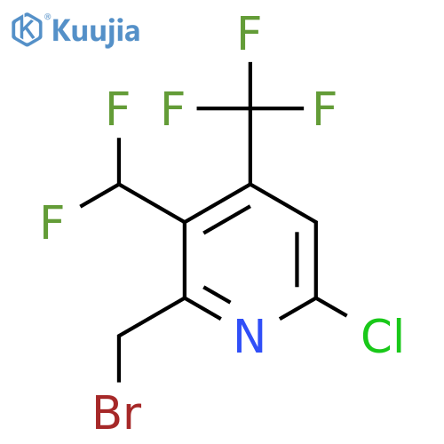 2-(Bromomethyl)-6-chloro-3-(difluoromethyl)-4-(trifluoromethyl)pyridine structure