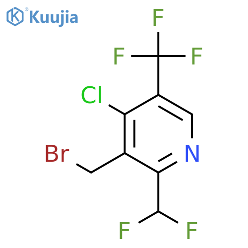 3-(Bromomethyl)-4-chloro-2-(difluoromethyl)-5-(trifluoromethyl)pyridine structure