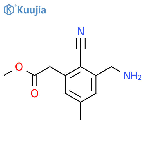 Methyl 3-aminomethyl-2-cyano-5-methylphenylacetate structure