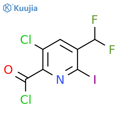 3-Chloro-5-(difluoromethyl)-6-iodopyridine-2-carbonyl chloride structure