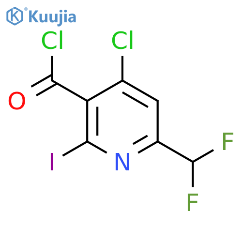 4-Chloro-6-(difluoromethyl)-2-iodopyridine-3-carbonyl chloride structure