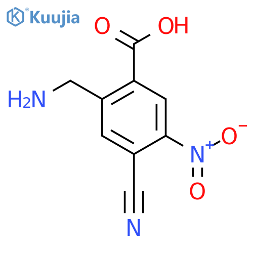 2-Aminomethyl-4-cyano-5-nitrobenzoic acid structure