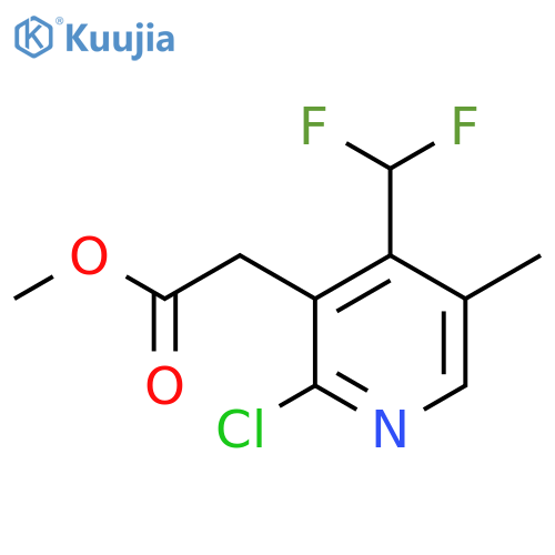 Methyl 2-chloro-4-(difluoromethyl)-5-methylpyridine-3-acetate structure
