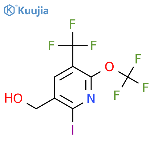 2-Iodo-6-(trifluoromethoxy)-5-(trifluoromethyl)pyridine-3-methanol structure