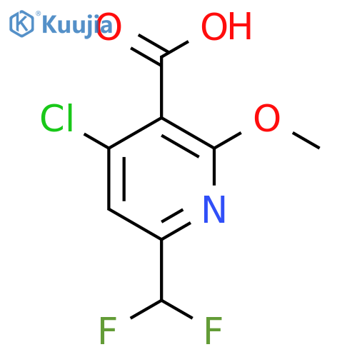 4-Chloro-6-(difluoromethyl)-2-methoxypyridine-3-carboxylic acid structure