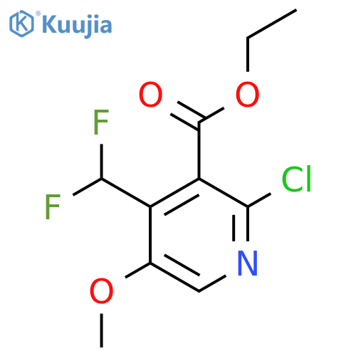 Ethyl 2-chloro-4-(difluoromethyl)-5-methoxypyridine-3-carboxylate structure