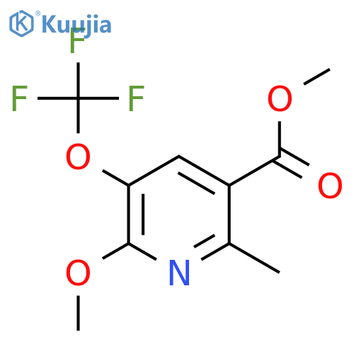 Methyl 2-methoxy-6-methyl-3-(trifluoromethoxy)pyridine-5-carboxylate structure