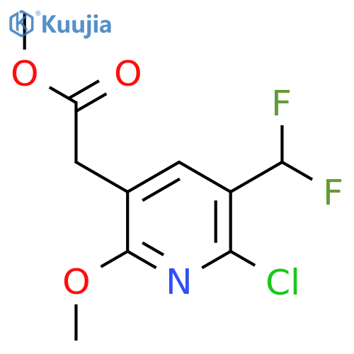 Methyl 2-chloro-3-(difluoromethyl)-6-methoxypyridine-5-acetate structure