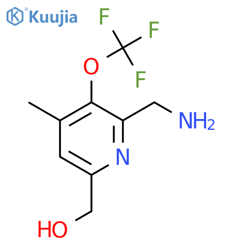 2-(Aminomethyl)-4-methyl-3-(trifluoromethoxy)pyridine-6-methanol structure