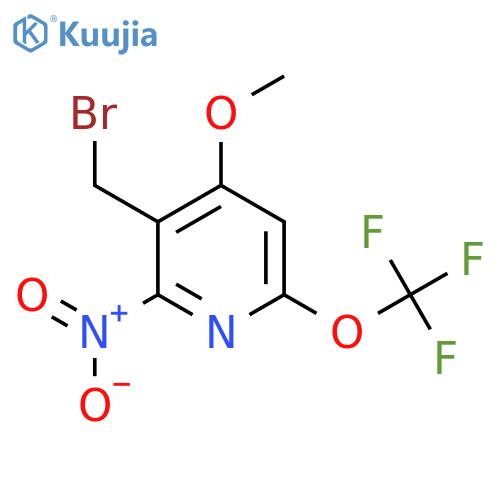 3-(Bromomethyl)-4-methoxy-2-nitro-6-(trifluoromethoxy)pyridine structure