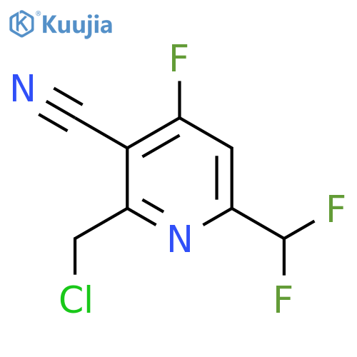2-(Chloromethyl)-3-cyano-6-(difluoromethyl)-4-fluoropyridine structure