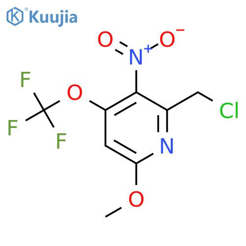 2-(Chloromethyl)-6-methoxy-3-nitro-4-(trifluoromethoxy)pyridine structure