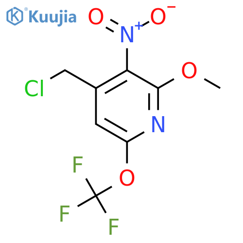 4-(Chloromethyl)-2-methoxy-3-nitro-6-(trifluoromethoxy)pyridine structure