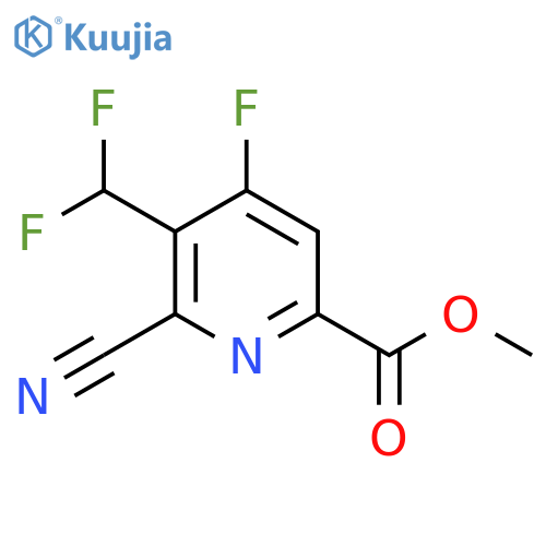 Methyl 2-cyano-3-(difluoromethyl)-4-fluoropyridine-6-carboxylate structure