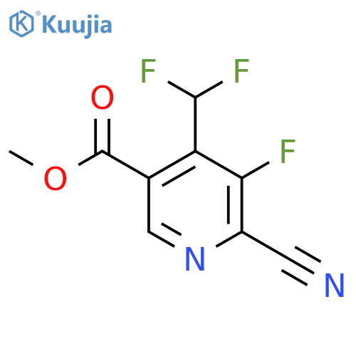 Methyl 2-cyano-4-(difluoromethyl)-3-fluoropyridine-5-carboxylate structure