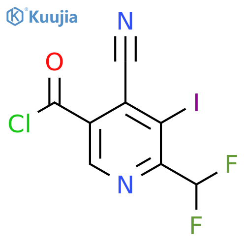 4-Cyano-2-(difluoromethyl)-3-iodopyridine-5-carbonyl chloride structure