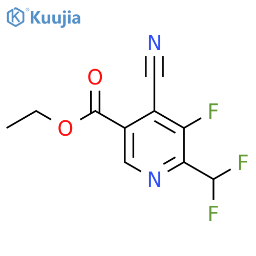 Ethyl 4-cyano-2-(difluoromethyl)-3-fluoropyridine-5-carboxylate structure