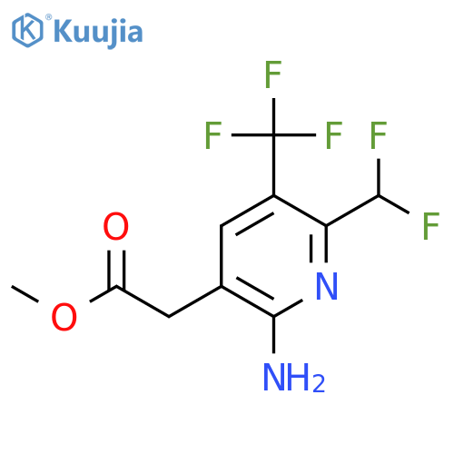 Methyl 2-amino-6-(difluoromethyl)-5-(trifluoromethyl)pyridine-3-acetate structure