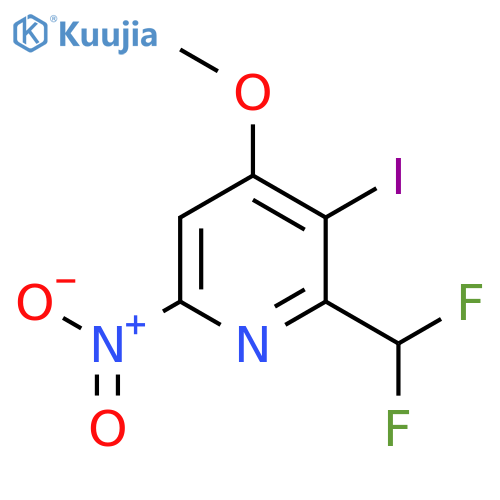 2-(Difluoromethyl)-3-iodo-4-methoxy-6-nitropyridine structure