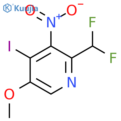 2-(Difluoromethyl)-4-iodo-5-methoxy-3-nitropyridine structure